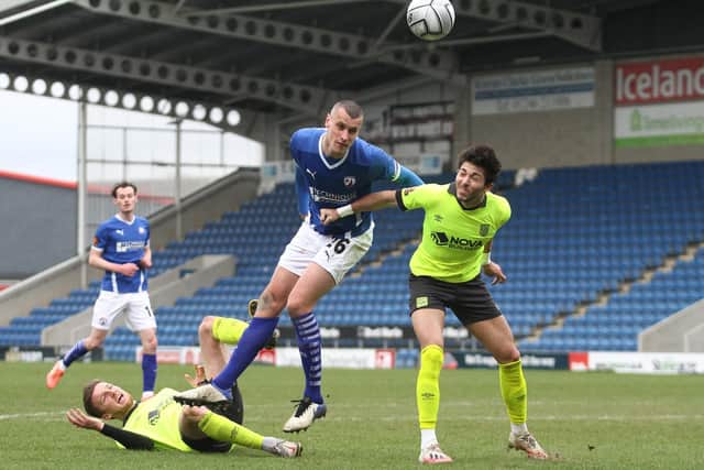 Chesterfield's rise up the table has been based on solid foundations. Pictured: Haydn Hollis