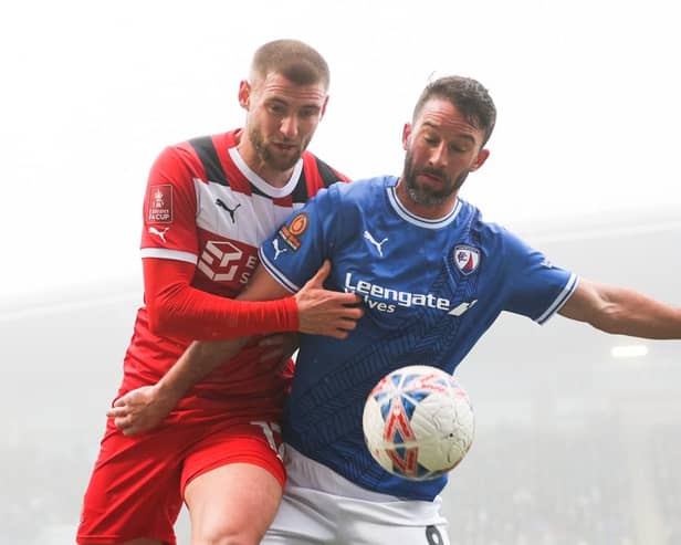 Will Grigg in action. Picture: Tina Jenner.