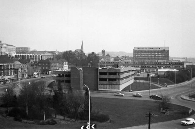 West Bars in 1976, showing the AGD building on the right and the Post Office multi-storey car park - now home to the Drive-Thur McDonalds