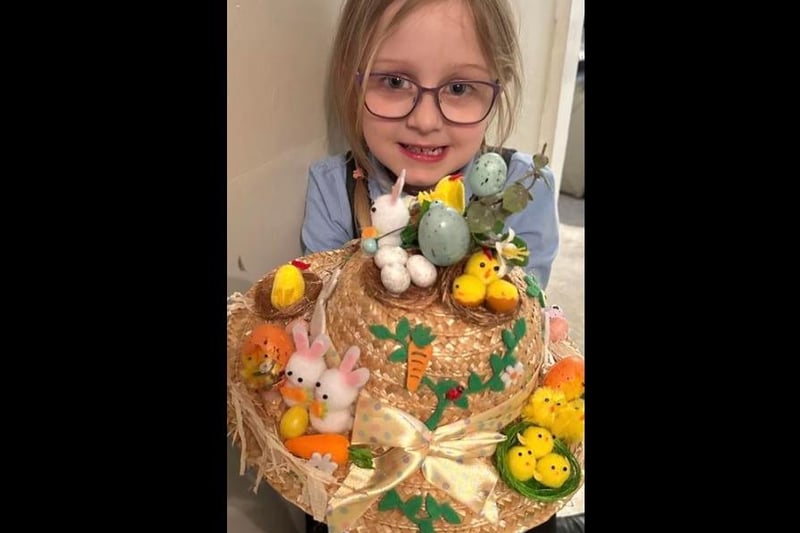 Tracy Peacock's grandaughter Boe, aged 6, has made an eggcellent effort!
