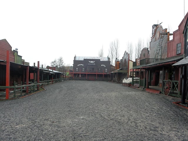The American Adventure pictured as the park was closing for good