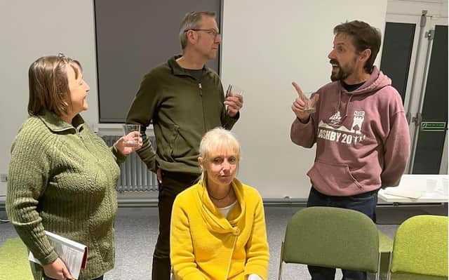 High Tor Players in rehearsal for Abigail's Party which the company will present in Ashover Village Hall on November 22 and 23 and Matlock's Imperial Rooms on November 24 and 25, 2023.