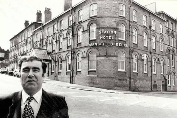 Abraham Bejerano outside Chesterfield Hotel, formerly called the Station Hotel.