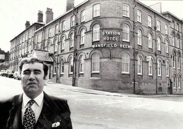 Abraham Bejerano outside Chesterfield Hotel, formerly called the Station Hotel.
