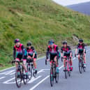 The five UK-based riders completed the Everesting challenge on the Bwlch, Rhondda Valley’s second-category climb, in South Wales (Photo Credit: George Galbraith)