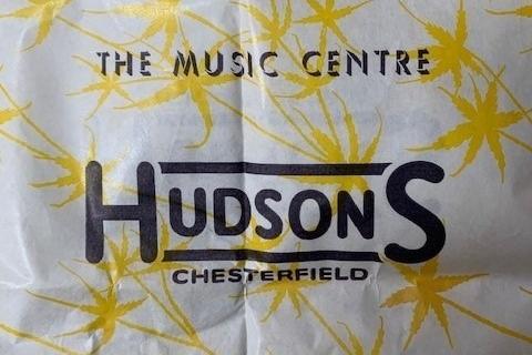 The Hudson's name and logo was once seen all across Chesterfield, at the music shop's many outlets for records, tapes and CDs, as well as musical instruments, as well as on it's branded bags, as seen here.. Photo: Hansons