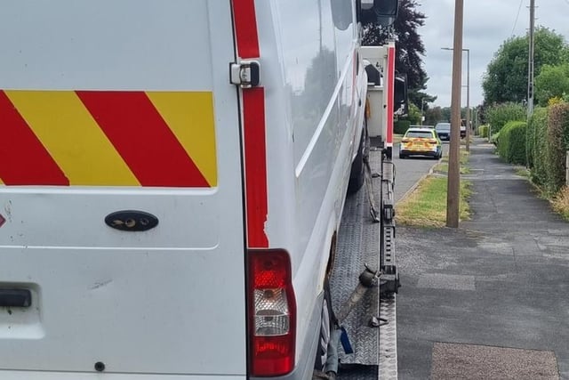 On July 3, the DRPU tweeted: “Long Eaton - no eagle eyes required for this, many dangerous defects #prohibited #PG9 and on false plates hiding no docs. #Seized.”