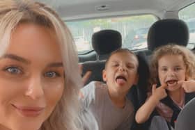 Terina Jordan, 31, with her children Alfie and Willow