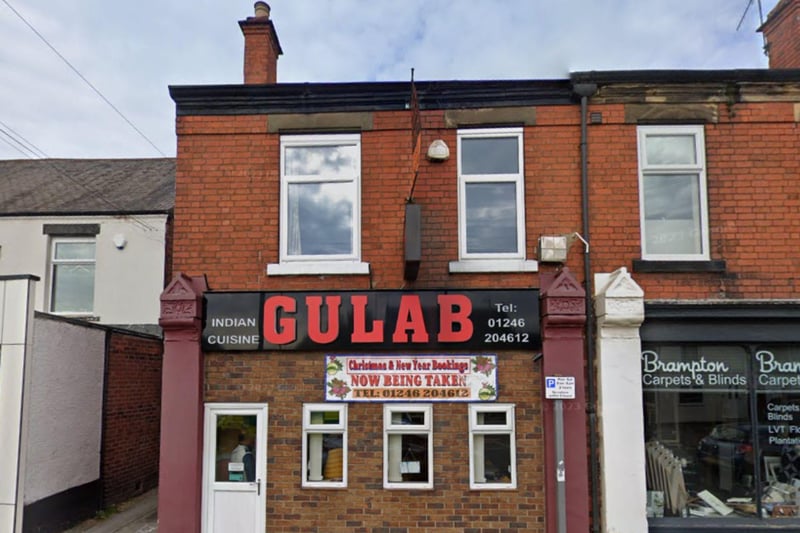 The Gulab Tandoori at Chatsworth Road, Chesterfield was handed a five-out-of-five rating after an inspection on February 13.