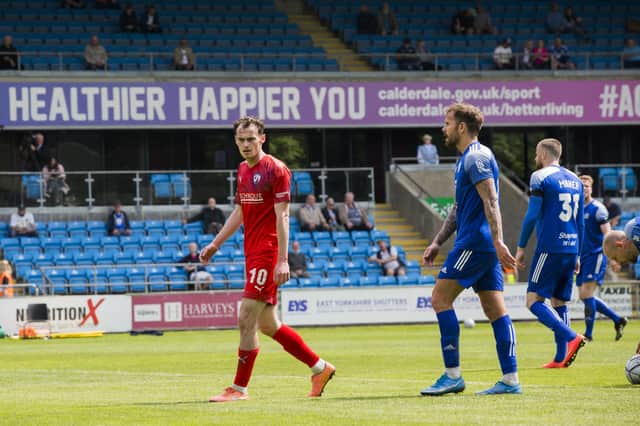 Liam Mandeville was Chesterfield's star man in the win against Halifax.