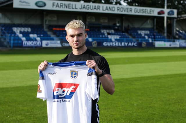 Former Chesterfield academy midfielder Regan Hutchinson has signed for Guiseley. Picture: Guiseley FC.