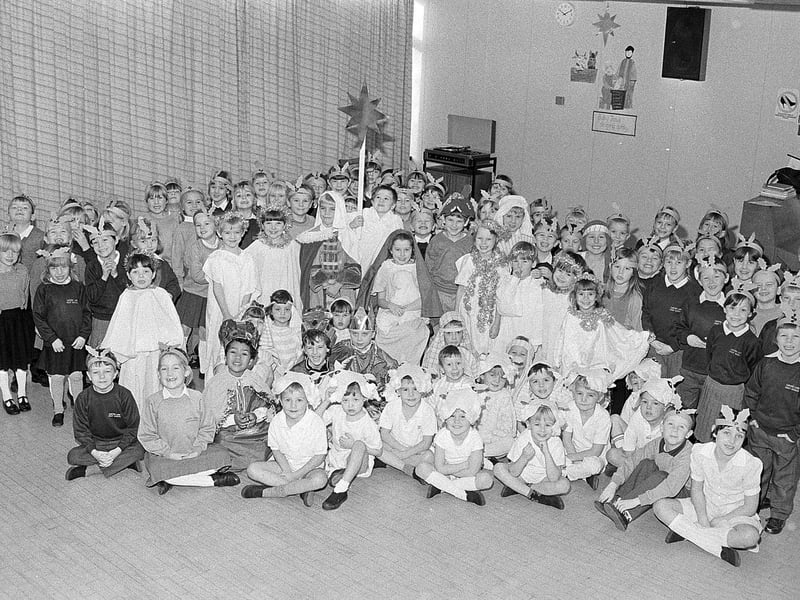Concert time at Carter Lane School in 1990 - can you spot any familiar faces?
