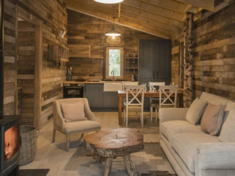 The sumptious interiors use reclaimed materials to great effect.