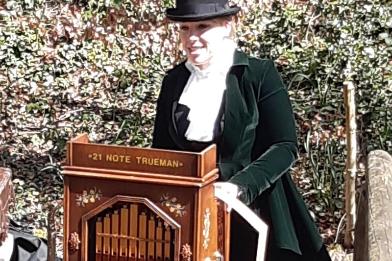 Barrel organ music entertained visitors as they walked around the Heights.