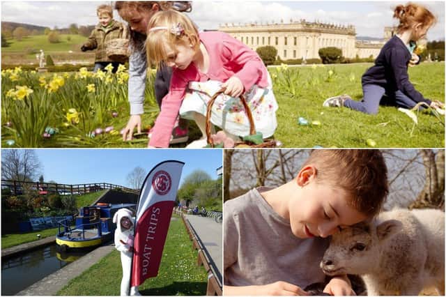 Hunting for Easter eggs in the grounds of Chatsworth House, looking at animals at Matlock Farm Park or cruising down Chesterfield canal...what will your family be doing during the holidays?
