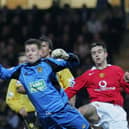 Saul Deeney in action for Burton Albion at Manchester United in 2006.