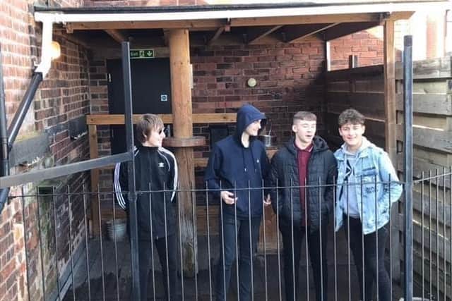 Apsley Wood, James Murcott, Isaac Saint and Jake Stephenson, left to right, are in the band Marsden.