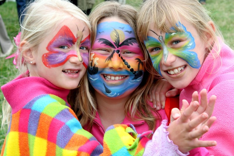 Wirksworth girls Niesha Steube, 7, Natasha Smith, 9, and Neela Steube at Chatsworth Country Fair in 2007