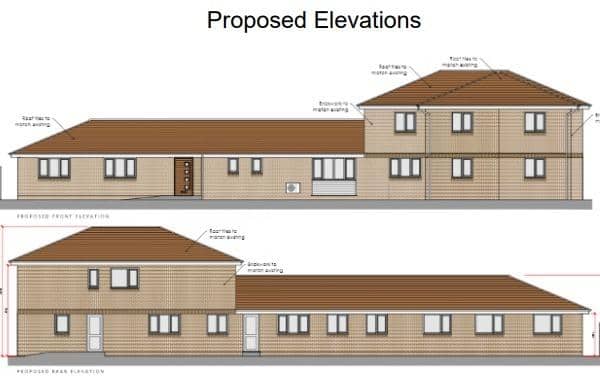 Designs for the planned new residential assessment centre and children's home on St Philip's Drive, Hasland,