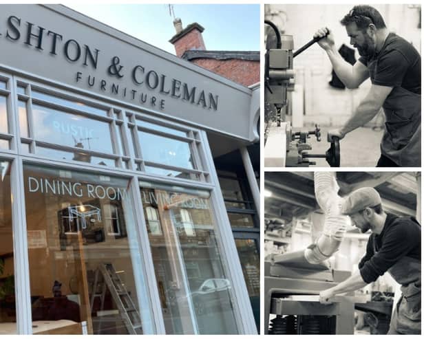 Ashton & Coleman's new showroom on Dale Road, Matlock with business founders Simon Ashton and Pete Coleman