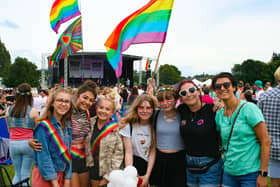 Revellers at a previous year's Chesterfield Pride. Photo by Tom Oxley