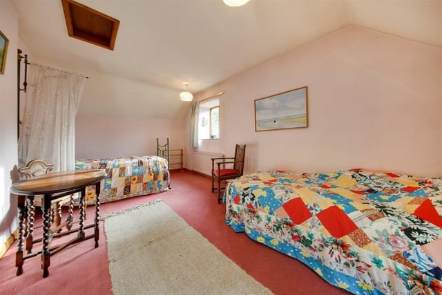 This room is big enough to accommodate two beds comfortably.