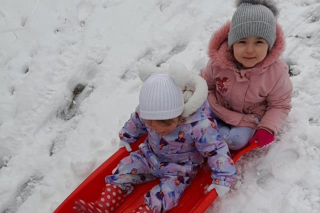 All set for sledging in this photo by Gemma Muckle