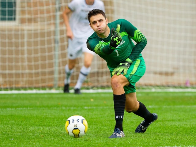 The American stopper signed a one-and-a-half year deal on his arrival in March, with the club having the option to extend it. Is down the pecking order - will most likely head out on loan to get game time. Picture: Mike Miller/Fighting Irish Media