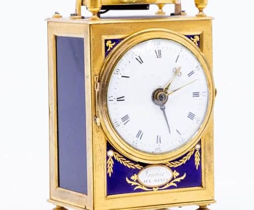 French travelling alarm clock by Antide Janvier sold at auction for £6,200.