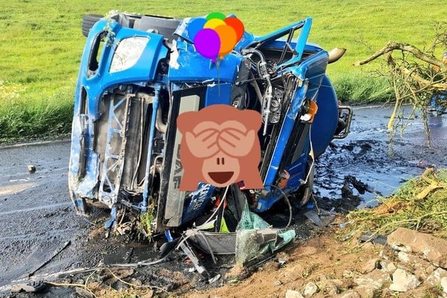 On June 15, Derbyshire Dales Police tweeted: “Road traffic collision on the A5012 near Pikehall. One lucky driver who should put his numbers on the national lottery this week. Walking wounded only.”