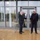 Councillor Duncan McGregor (left) and Councillor Steve Fritchley, Bolsover District Labour Group Leader at the opening of the Creswell Heritage and Wellbeing Centre