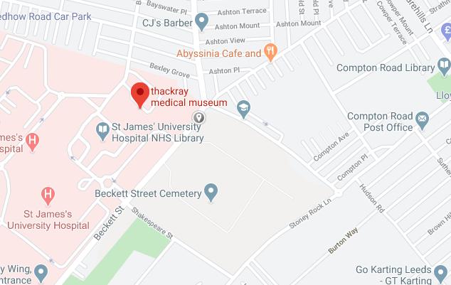 Thackray Medical Museum was formerly the old Workhouse Building of St James’ Hospital, but people have reported the sound of footsteps, banging and knocking, and the sighting of a waving woman, and a man in a white coat.
