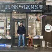 John outside JJ's Junk and Gems, Matlock