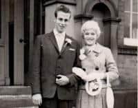 Tony and Janet Roberts on their wedding day.