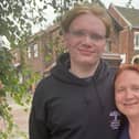 Oliver with his mum, Cheryl, who started a fund raiser