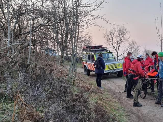 Edale Mountain Rescue Team was called to help a stricken climber in the Peak District this weekend. Image: Edale Mountain Rescue Team.