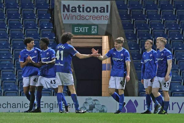 Six academy players featured in Chesterfield's win against Southport in the FA Trophy third round.