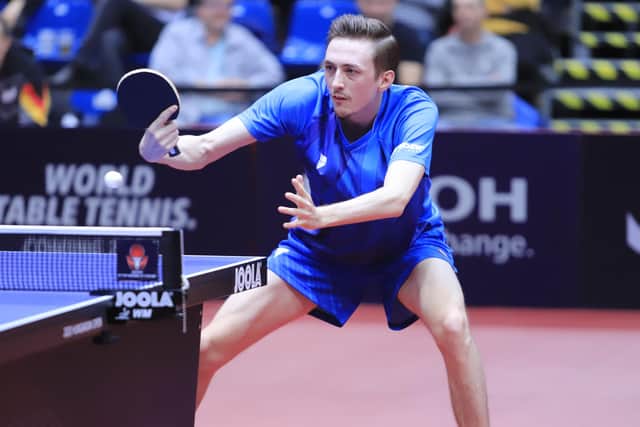 Liam Pitchford in action at the Hungarian Open.