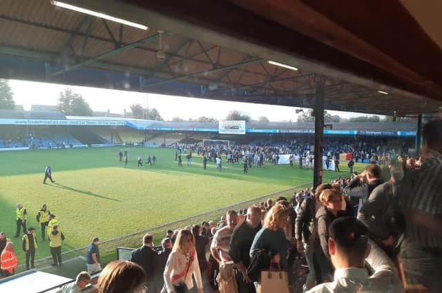 Southend fans went over to the away end at full-time to applaud the Chesterfield supporters.