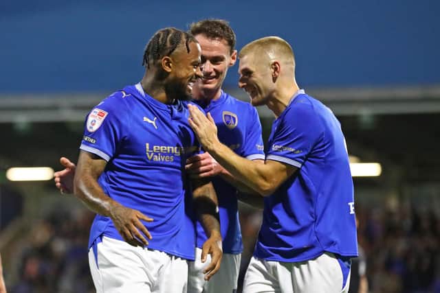 Josh Koroma celebrates scoring against Gillingham