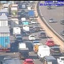 Delays of 25 minutes on the M1following a road traffic collision.
