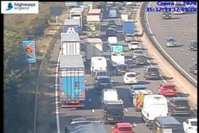 Delays of 25 minutes on the M1following a road traffic collision.