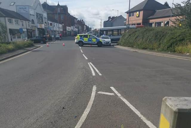 The scene of the collision at Whittington Moor. Photo: Clay Cross SNT via Facebook.