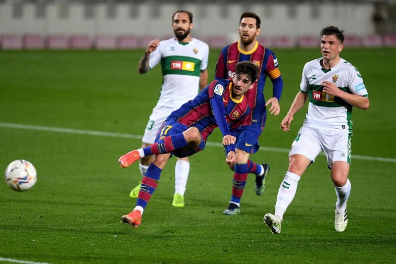 Leicester City's chances of signing Barcelona talent Francisco Trincao have been given a boost now that the player has been left out in the cold be a change of system from boss Ronald Koeman. (El Confidencial) 

(Photo by Alex Caparros/Getty Images)