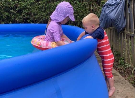 Children test the water in this cute photo submitted by Jessica Liversidge