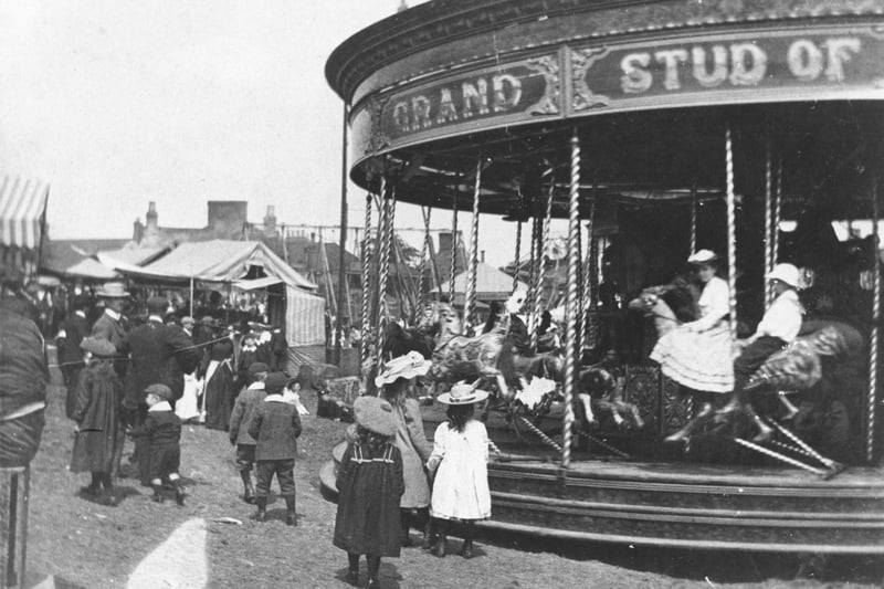 Fair at Riddings, Derbyshire, c1900s. The fair used to be held at Riddings Park near Riddings House.  (Photo by NEMPR Picture the Past/Heritage Images/Getty Images)