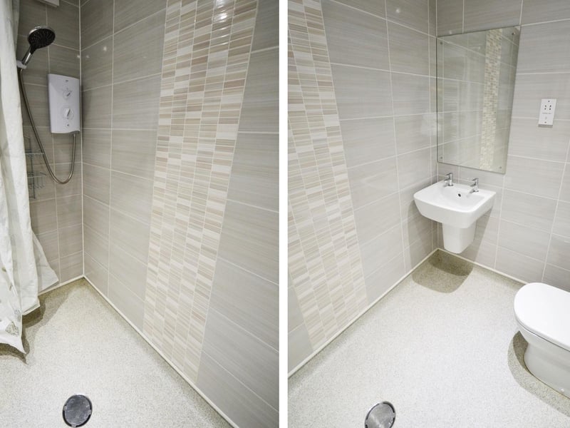 A newly fitted, modern shower/wet room.