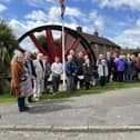 A plaque commemorating former Blackwell colliery workers who were killed on shift was unveiled at the villages pit-wheel monument.