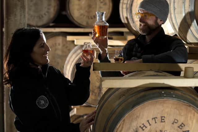 White Peak Distillery co-founders Claire and Max Vaughan. (Photo: Rod Kirkpatrick/F Stop Press)