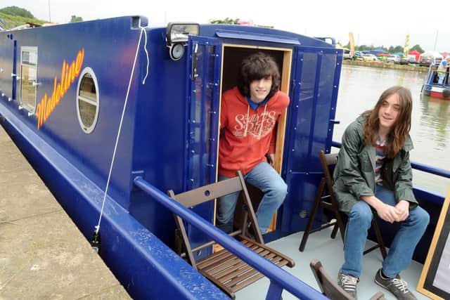Eckington School pupils Samuel Bell and Jamie Parker were among the Eckington School pupils involved in the Madeline tripboat project in 2014.